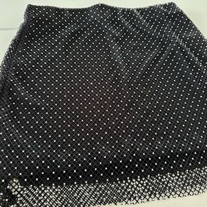 Black & Silver Gemstone Mini Skirt
